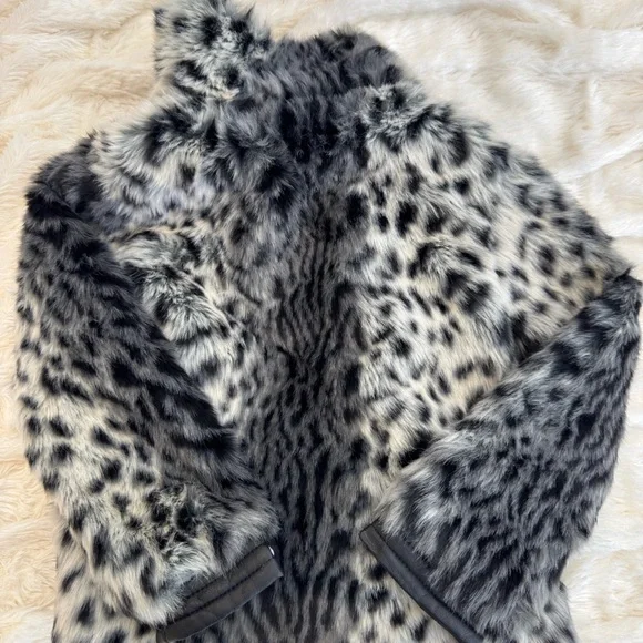 Diesel Faux Fur Leopard Print Coat